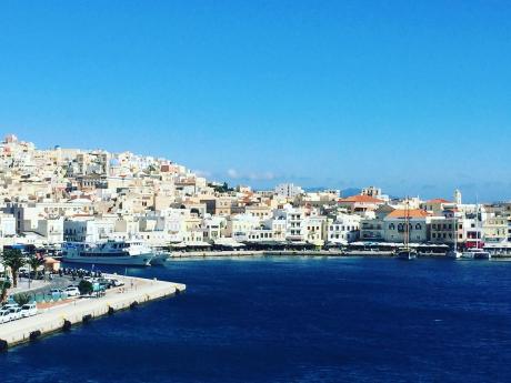 View of Tinos Island -Enroute to Mykonos